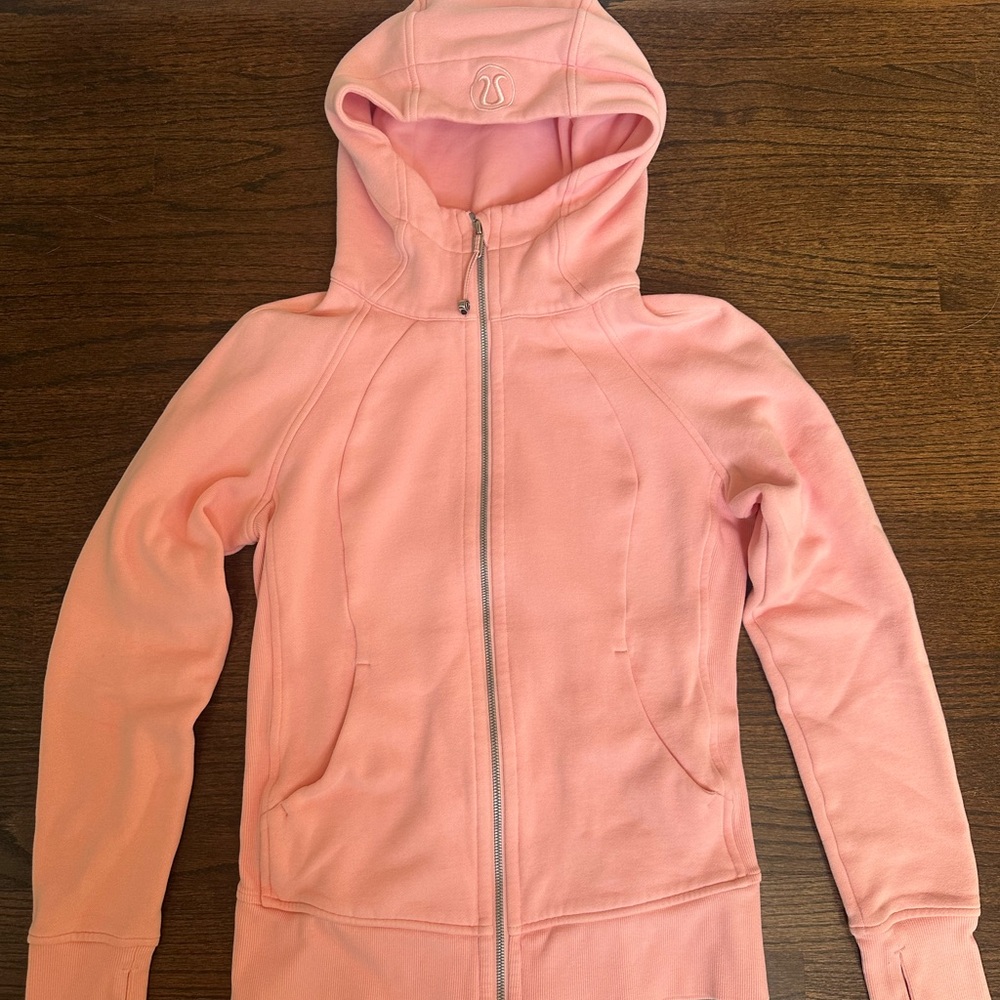 EUC Lululemon Scuba Hoodie Size 6 Dew Pink